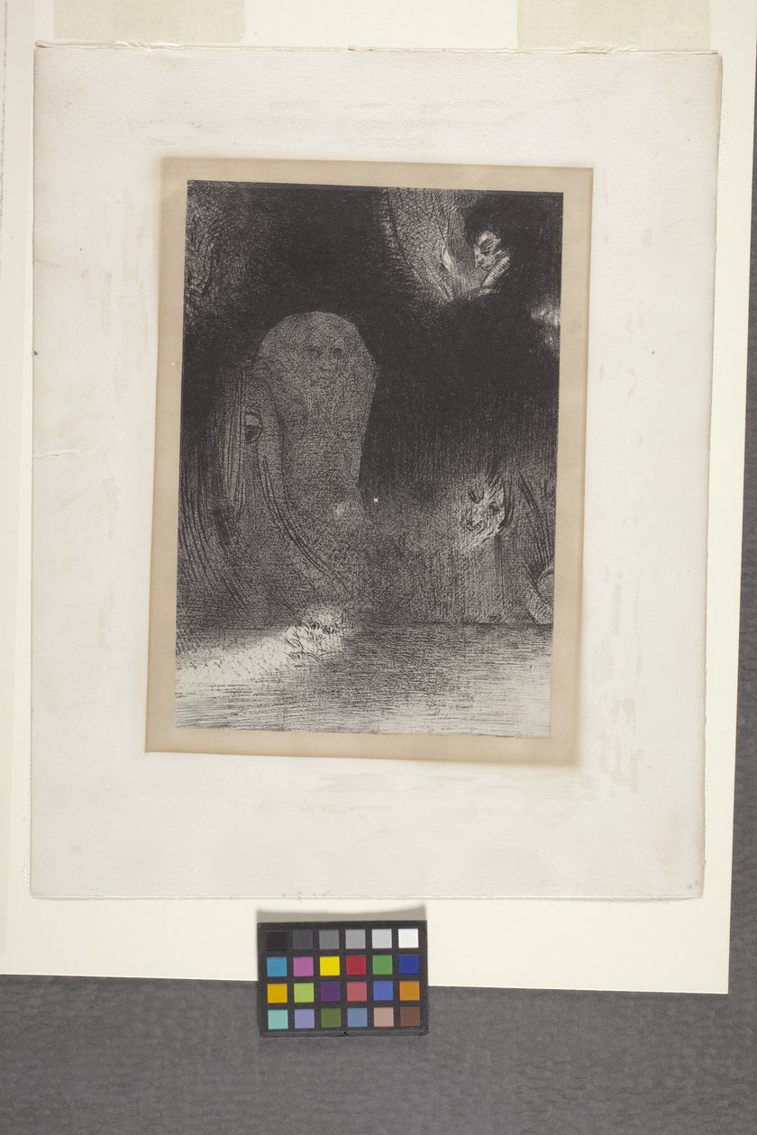 Několikrát jsem viděl v nebi (litografie na papíře s nášivkou) od Odilon Redon