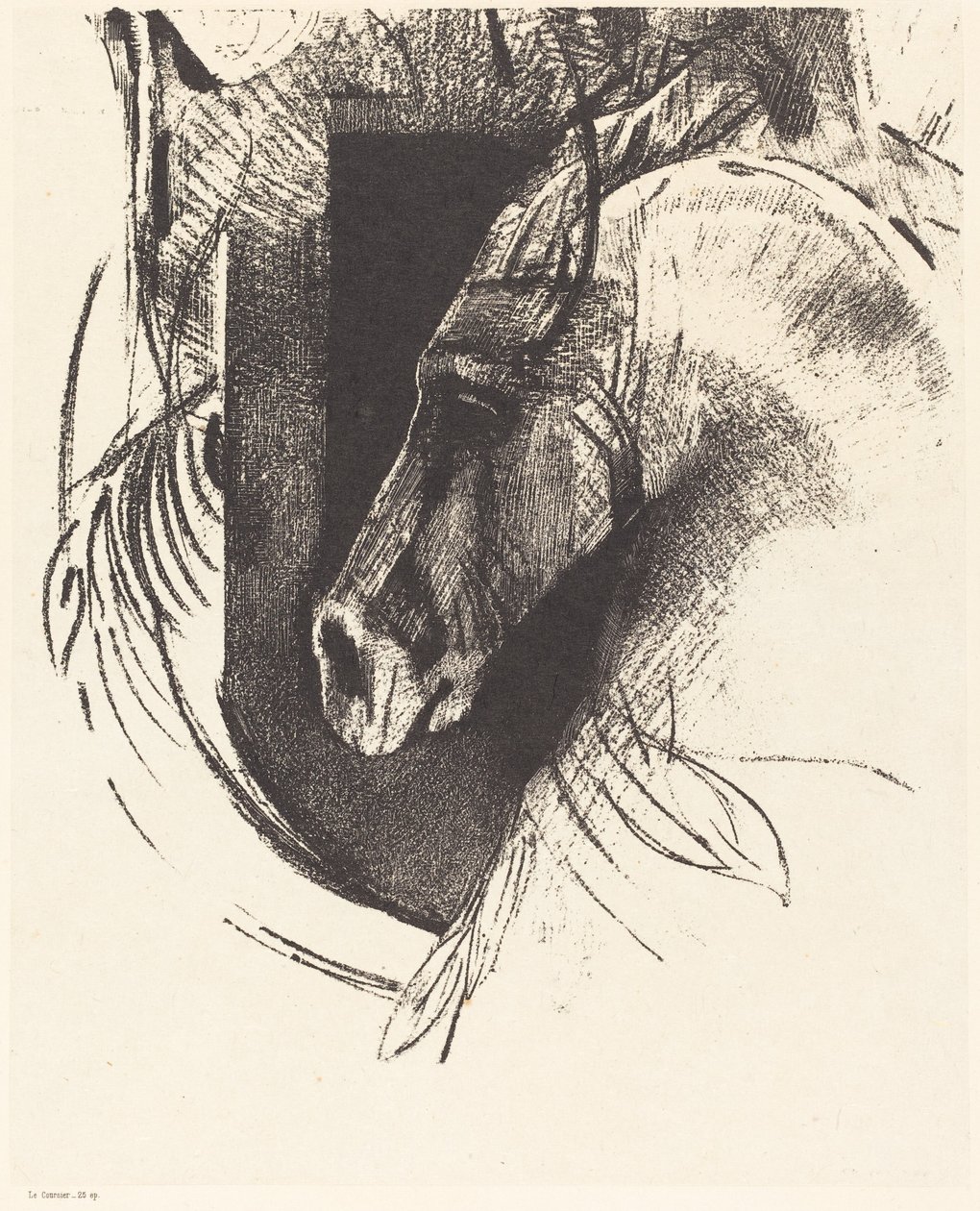 Kurýr (závodní kůň) od Odilon Redon