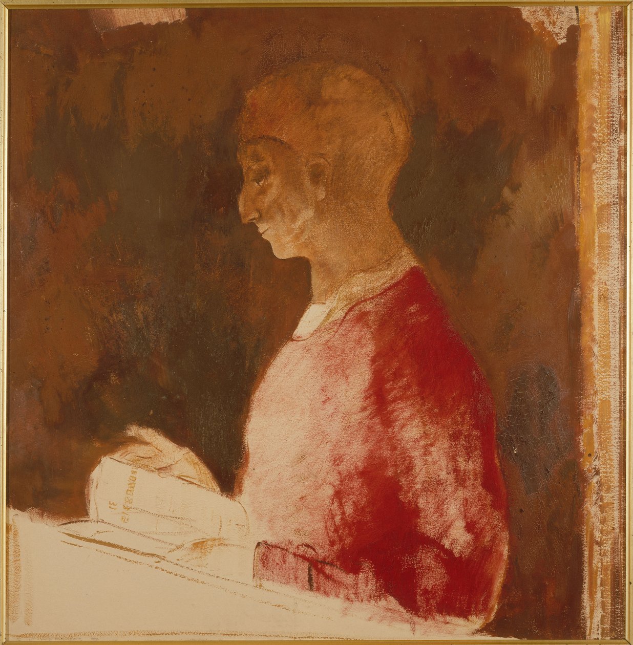 Der Graveur (Büste eines Mannes) od Odilon Redon