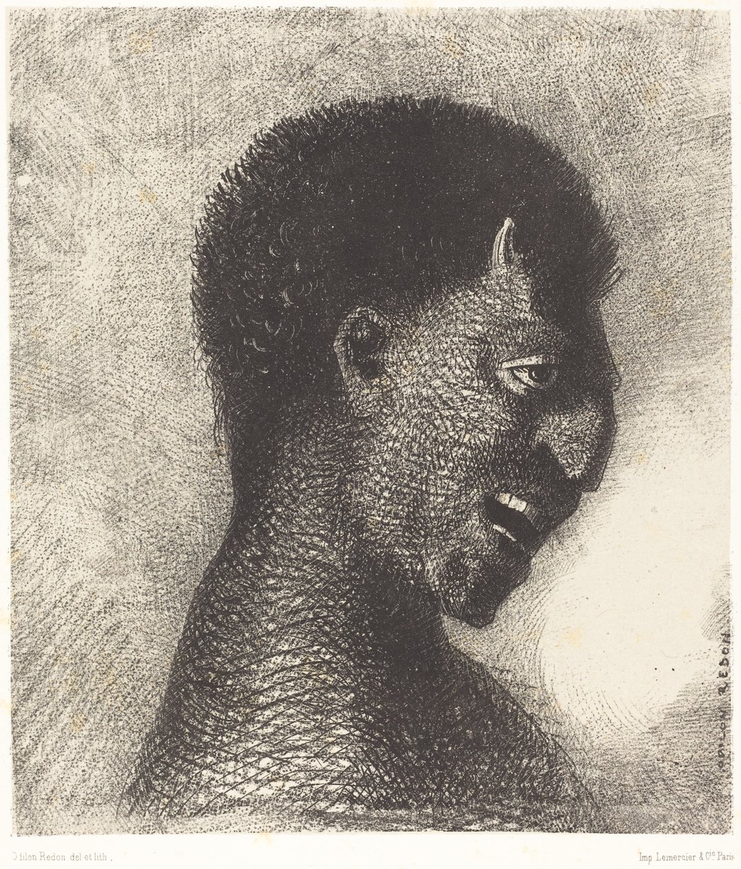 Satyr s cynickým úsměvem od Odilon Redon