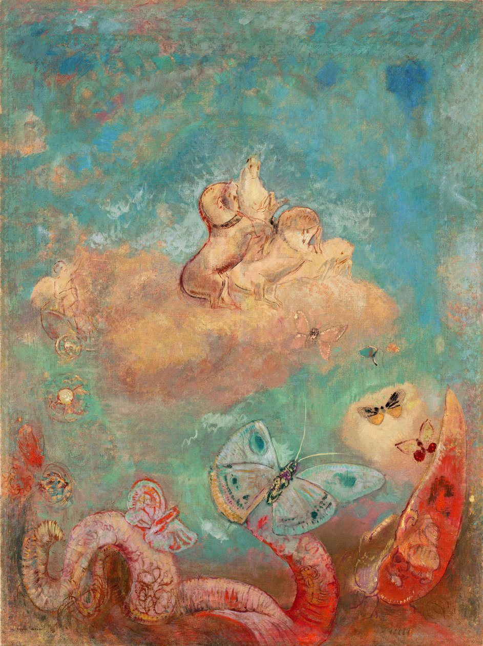 Apollonův vůz. Obraz Odilona Redona (1840-1916), olej na plátně, kolem 1912. Francouzské umění, 20. století, symbolika, nabis. Muzeum moderního umění, New York (USA). od Odilon Redon