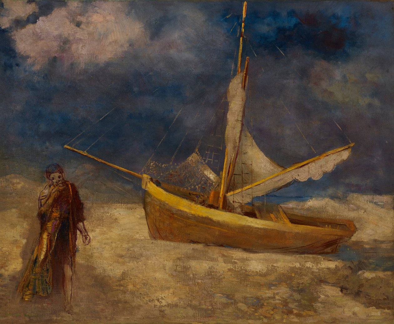 Šílený rybář od Odilon Redon