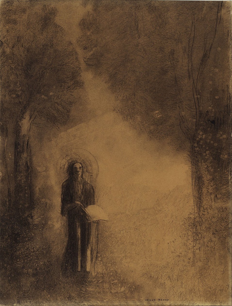 Chodec, studie k dílu „Kráčející Buddha“ od Odilon Redon