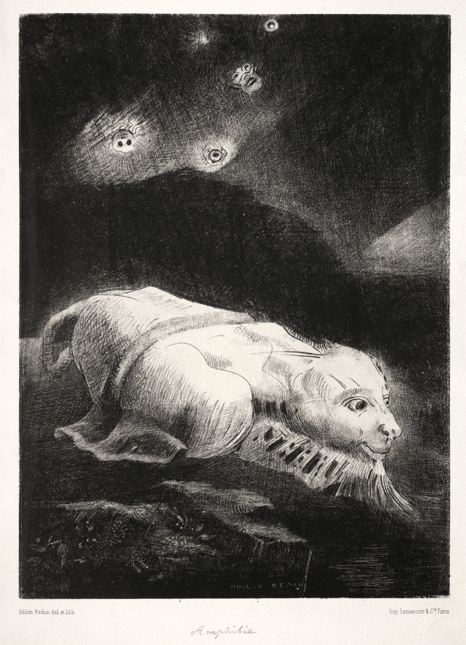 Origins: When Life Was Awakening in the Depths of Obscure Matter, 1883. od Odilon Redon