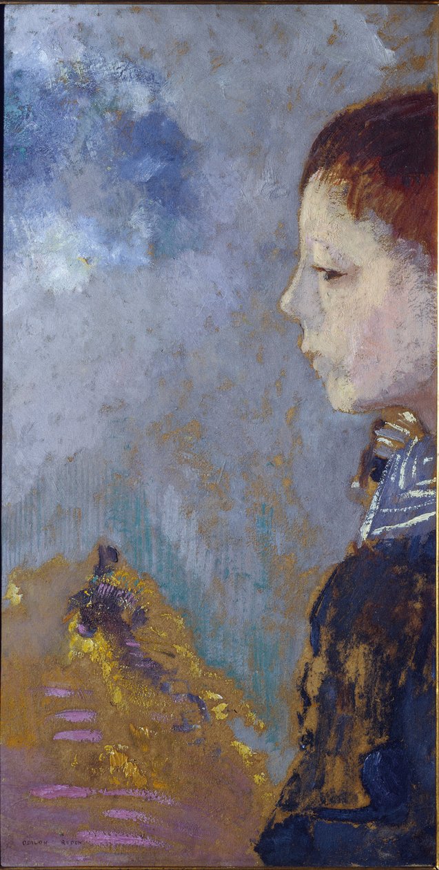 Portrét Ari Redona na mořském průsmyku - 1897. Olej na plátně od Odilon Redon