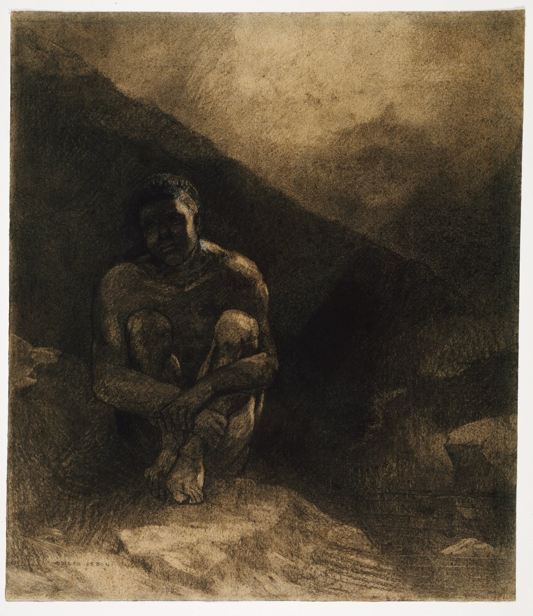 Primitivní člověk od Odilon Redon