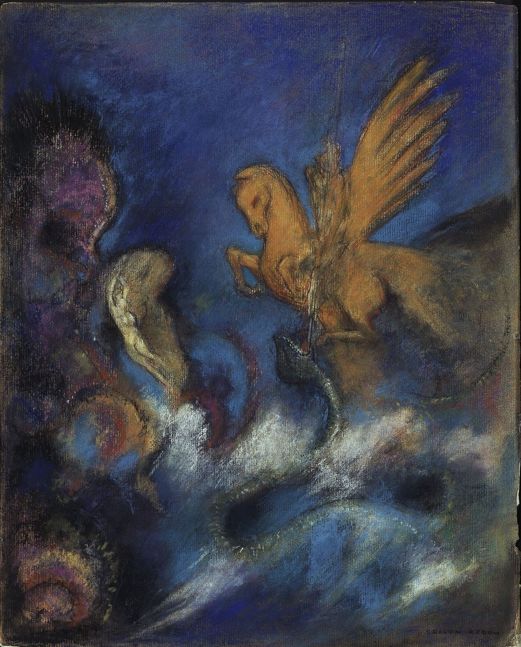Roger a Angelika, aneb: Perseus a Andromeda od Odilon Redon