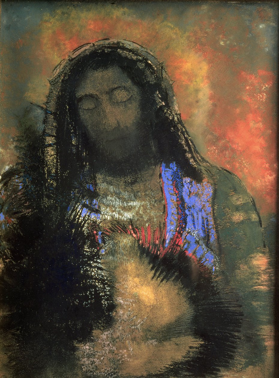 Sacred Heart, 1910 (pastel na papíře) od Odilon Redon