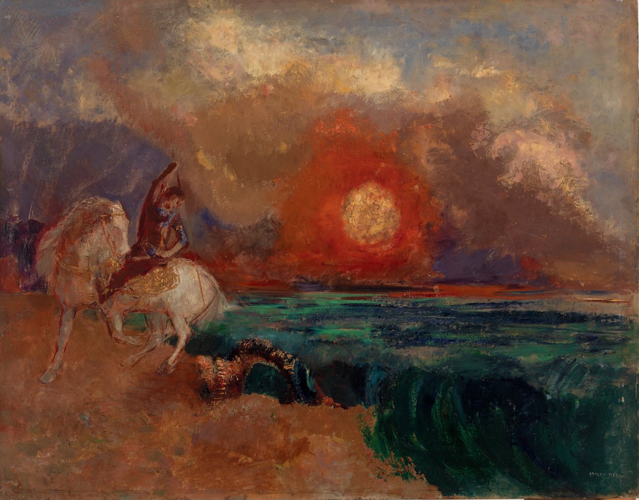 Svatý Jiří a drak od Odilon Redon