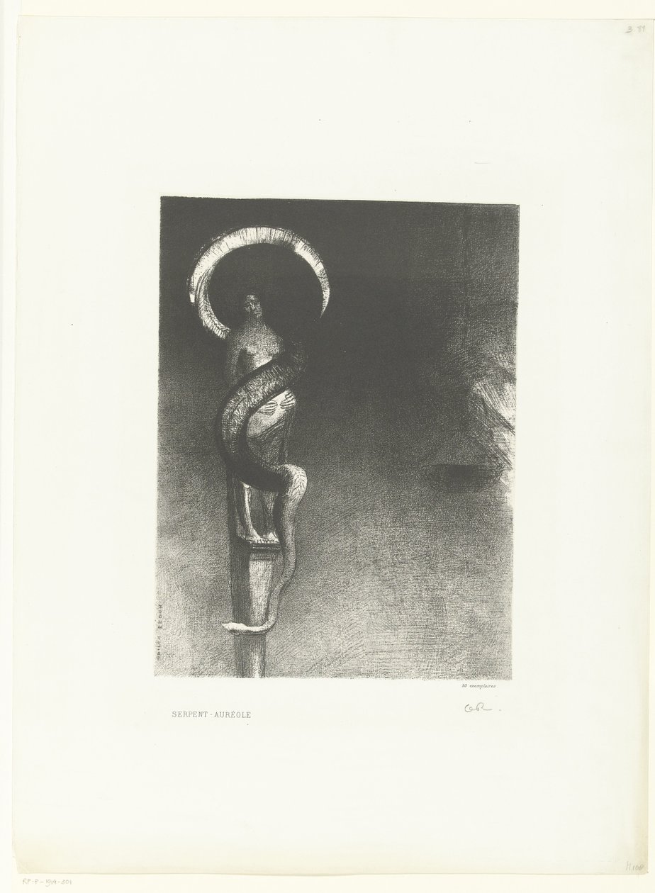 Slangenaureool Serpent-Aureole (název na objektu) od Odilon Redon