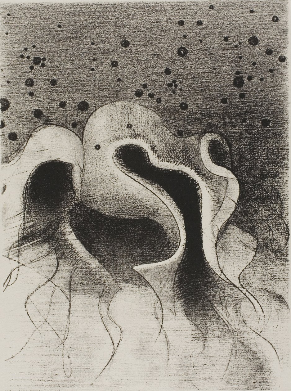 The Beasts of the Sea, Round Like Leather Bottles, deska 22 z 24 od Odilon Redon