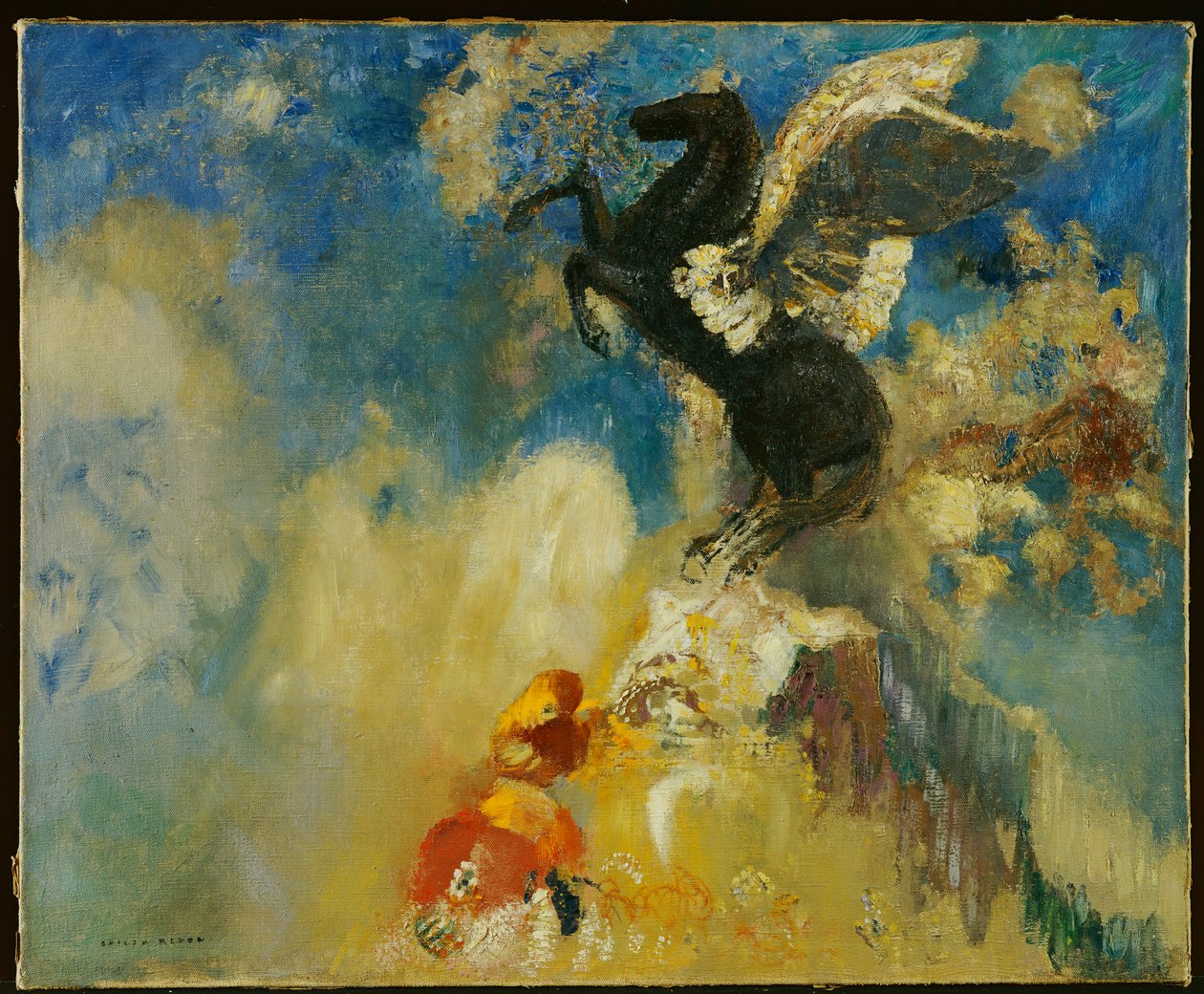 Černý Pegas od Odilon Redon