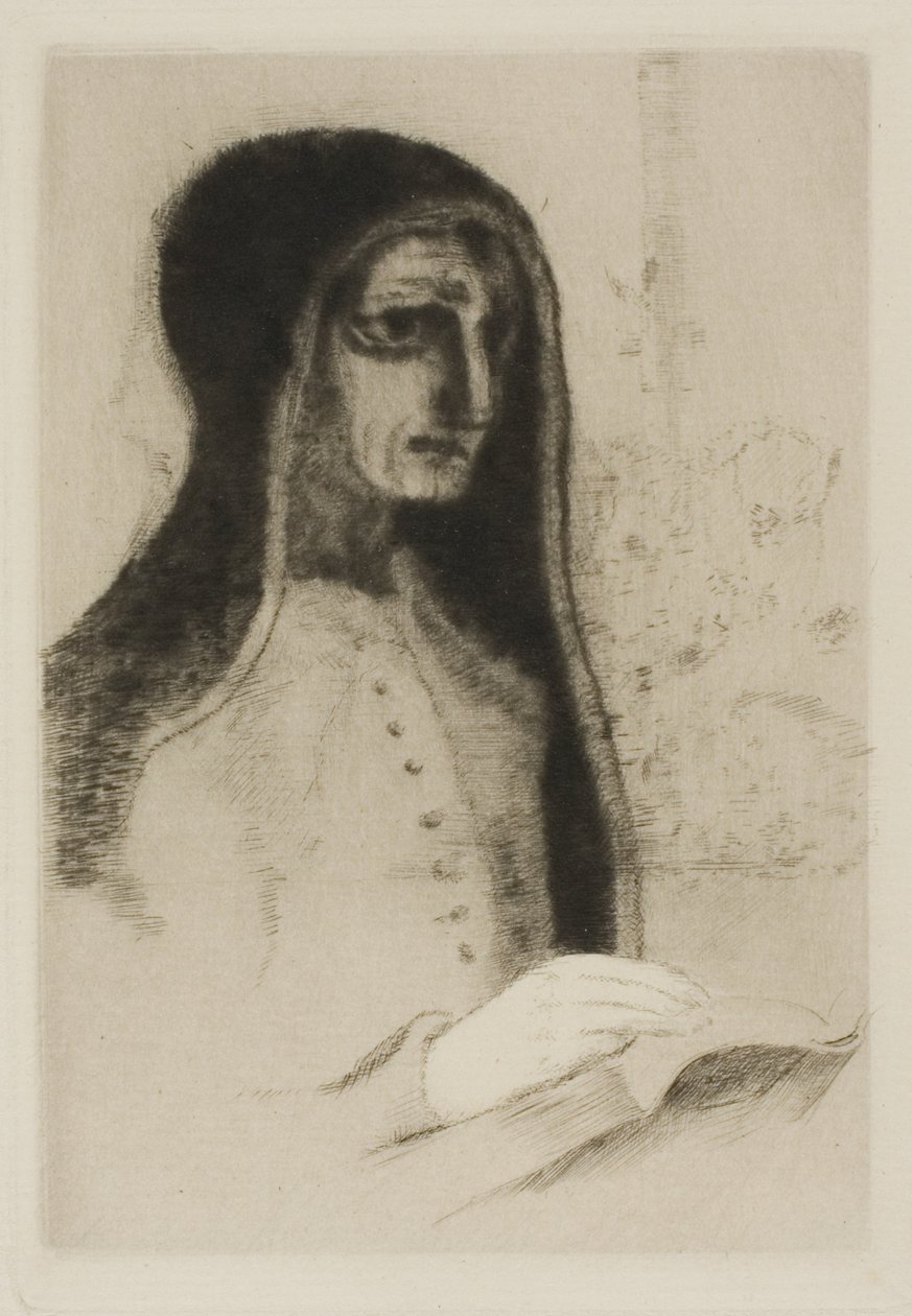 Kniha (svatá Terezie) od Odilon Redon