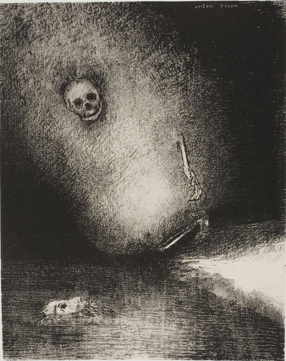 Sen skončil smrtí od Porotce od Odilon Redon