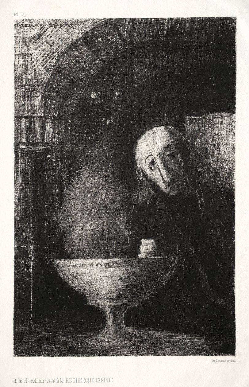The Night: And the Searcher was Angaged in a Infinite Search, 1886. od Odilon Redon