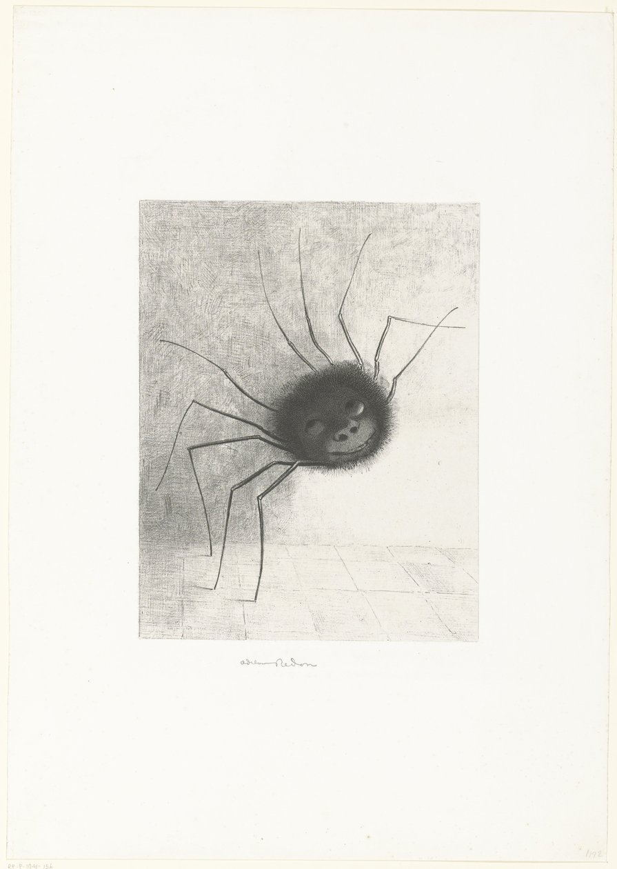 The Spider, 1887 (tisk) od Odilon Redon