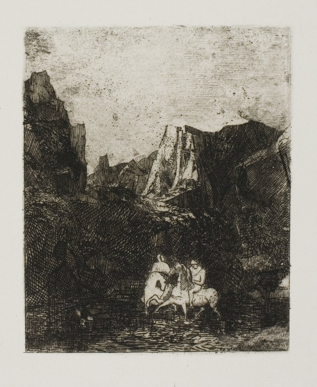 Dva malí jezdci od Odilon Redon
