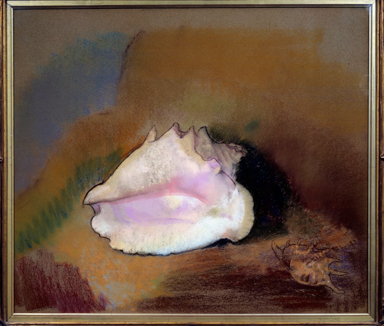 Skořápka. Pastelový obraz od Odilona Redona (1840-1916) od Odilon Redon