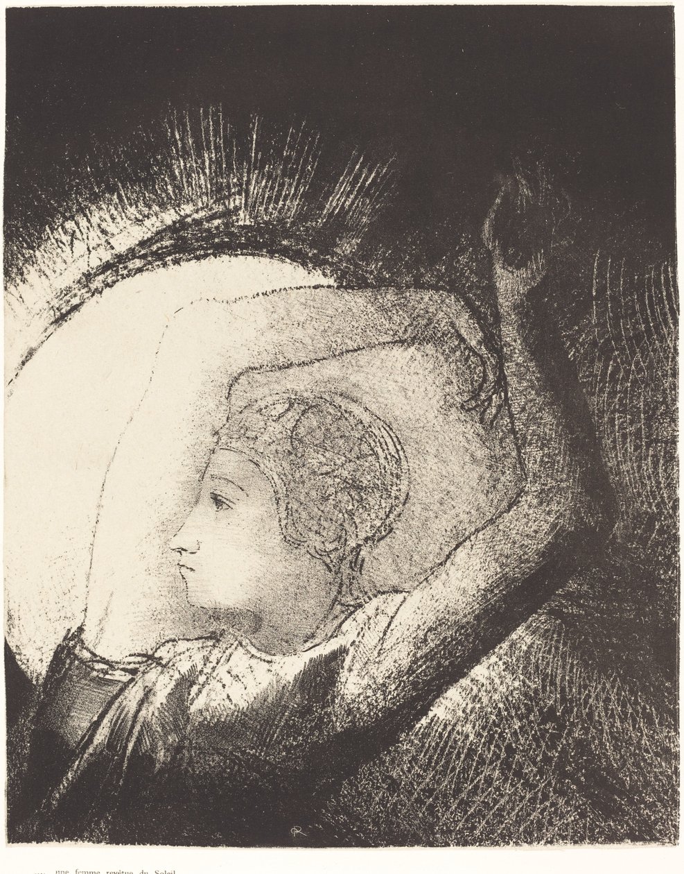 Žena oděná sluncem od Odilon Redon