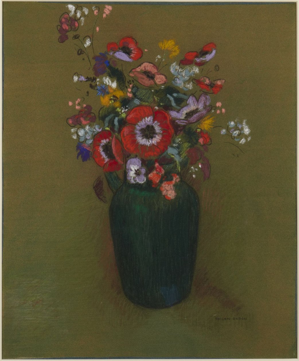 Váza s květinami od Odilon Redon