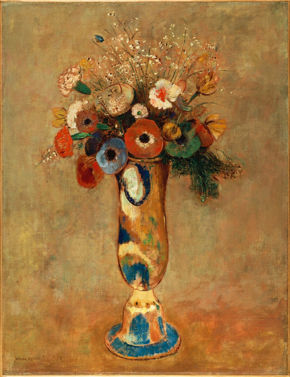 Váza s květinami, 1912 od Odilon Redon