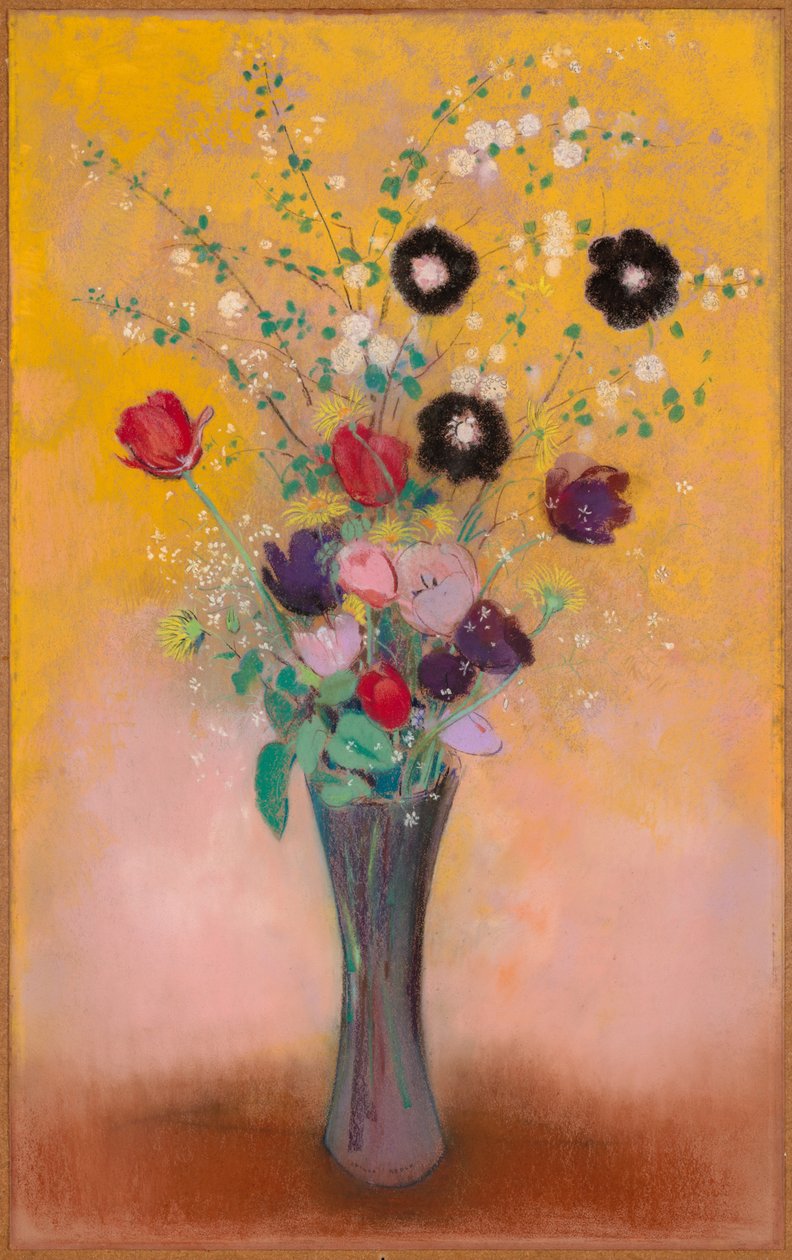 Váza s květinami, 1916. od Odilon Redon
