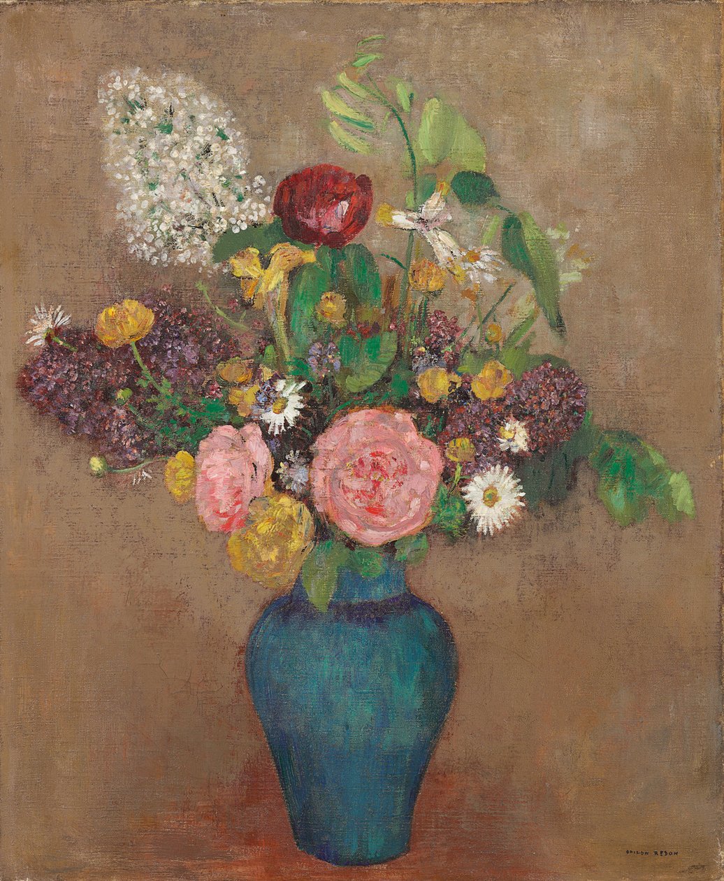 Váza s květinami od Odilon Redon
