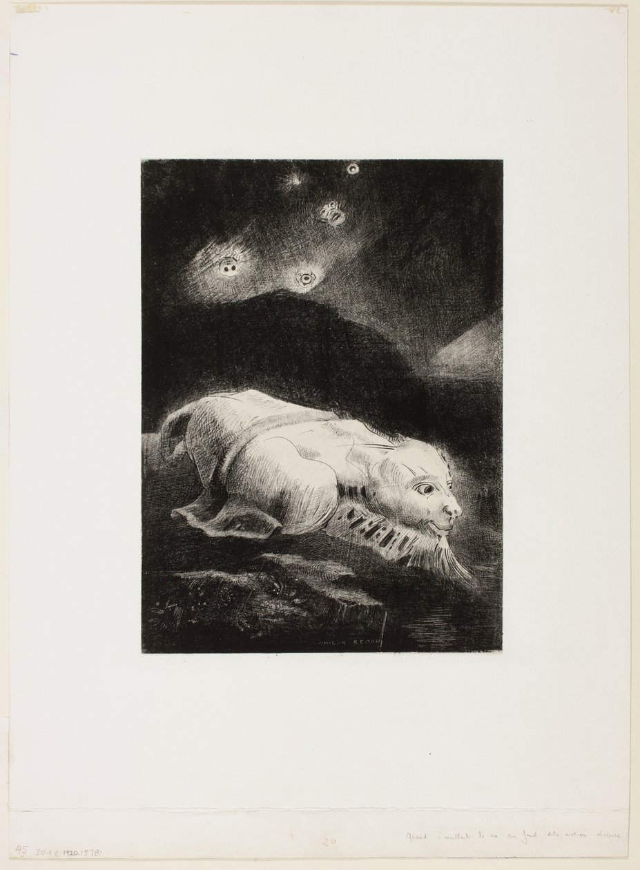 When Life Was Awakening in the Depths of Obscure Matter, deska 1 z 8 z "Les Origines" od Odilon Redon