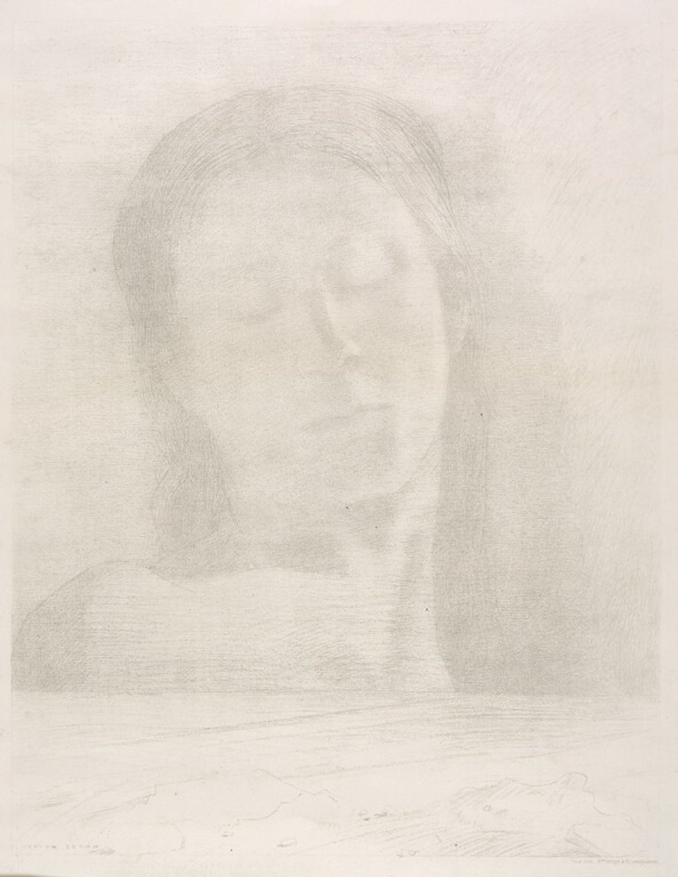 Zavřené oči od Odilon Redon