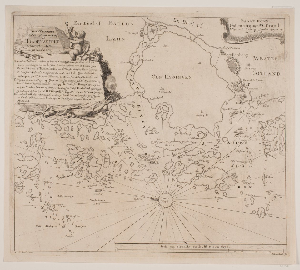 Útok starého Elfborga na Tordenskjold v roce 1719 od Odvardt Helmoldt de Lode