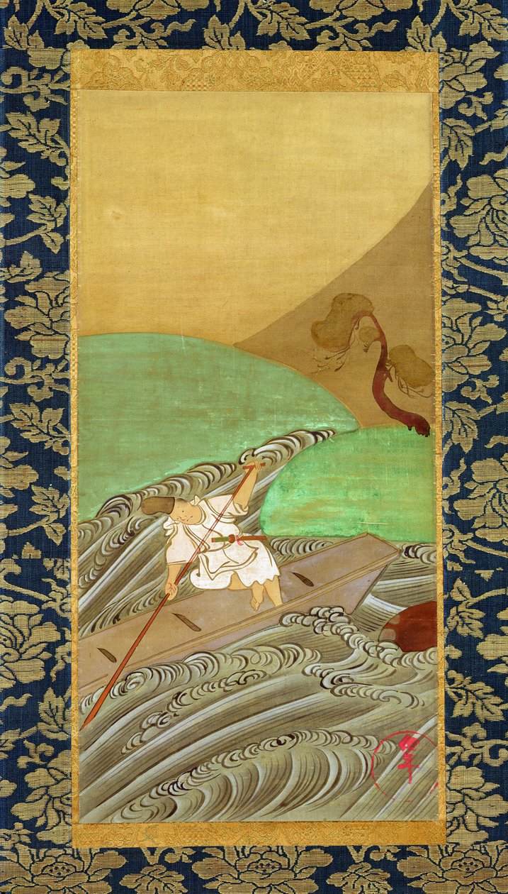 The Boatman (pero a inkoust na hedvábí) od Ogata Korin