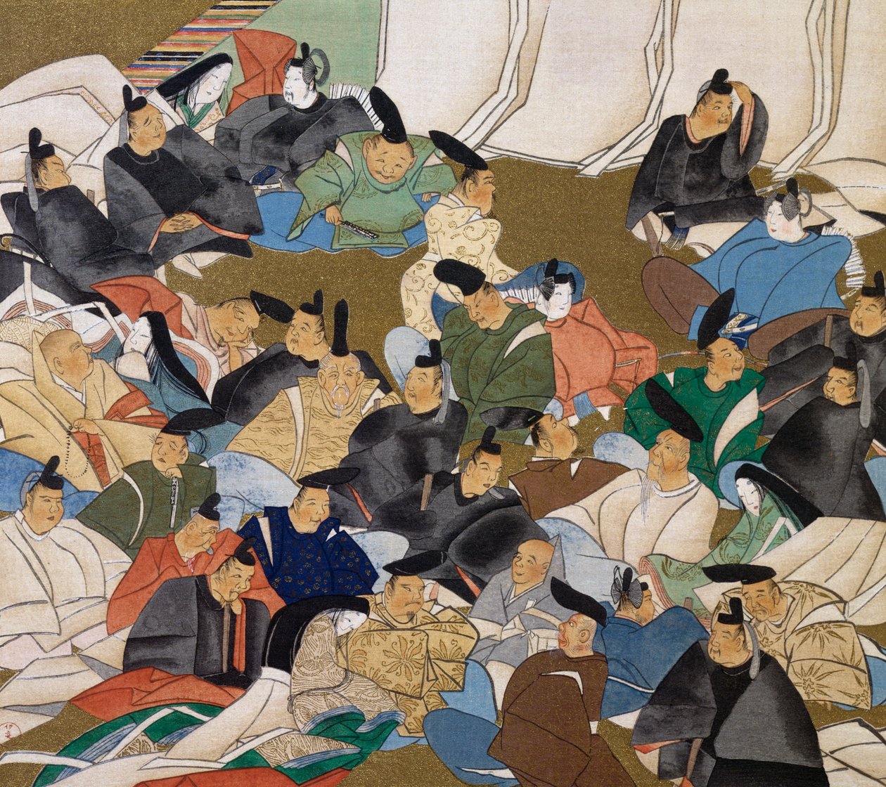 36 básníků, malba na papíře Ogata Korin (1658-1716), Japonsko, období Edo od Ogata Korin