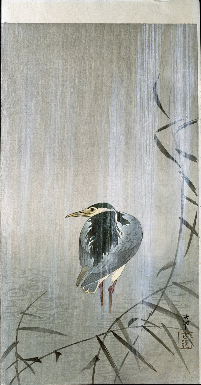 Pták v dešti, 1907 od Ohara Koson