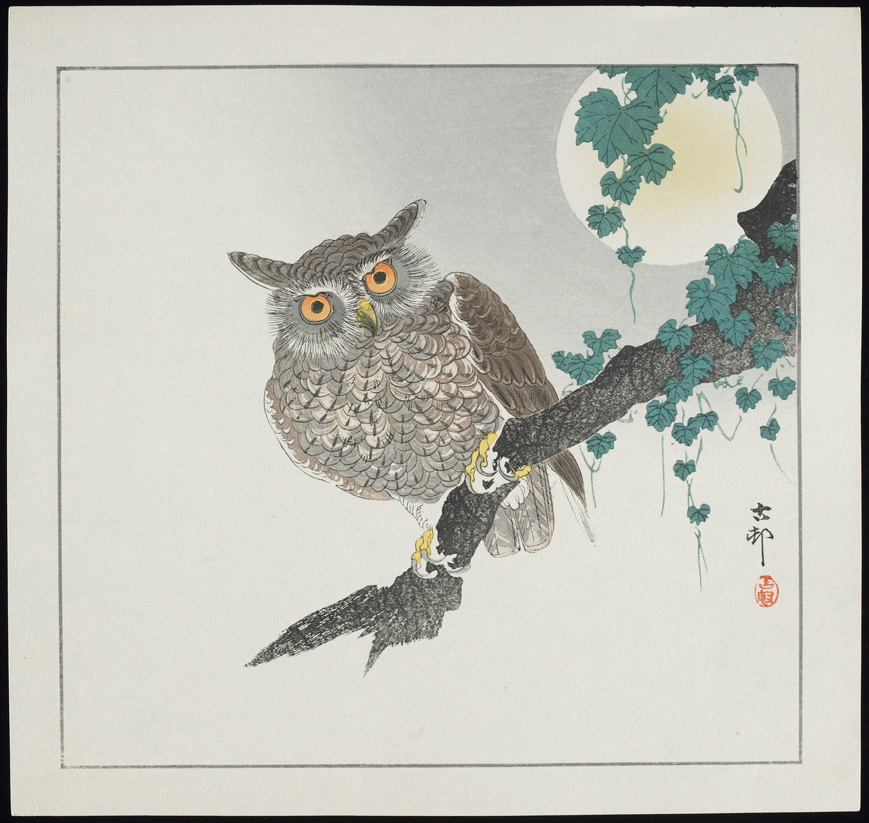 Sova, před rokem 1912 od Ohara Koson