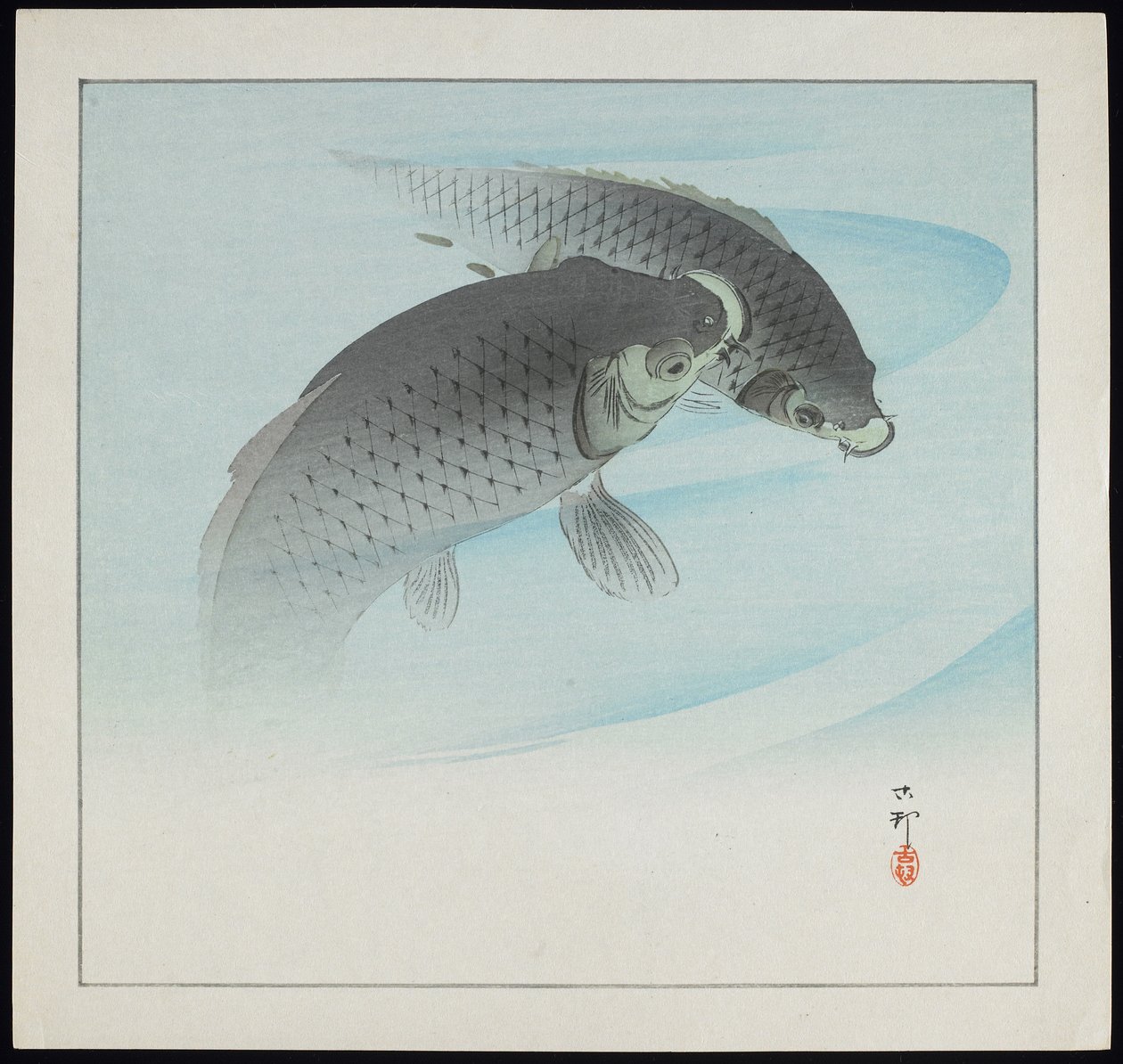 Dva kapři, před rokem 1912 od Ohara Koson