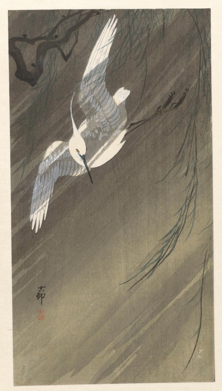Volavka v bouři od Ohara Koson