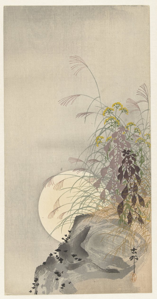 Trávy za úplňku od Ohara Koson