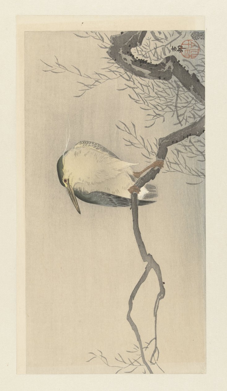 Kwak na rozmarné větvi. od Ohara Koson