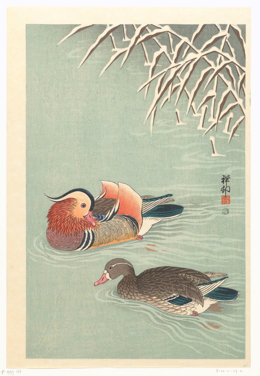 mandarinské kachny od Ohara Koson