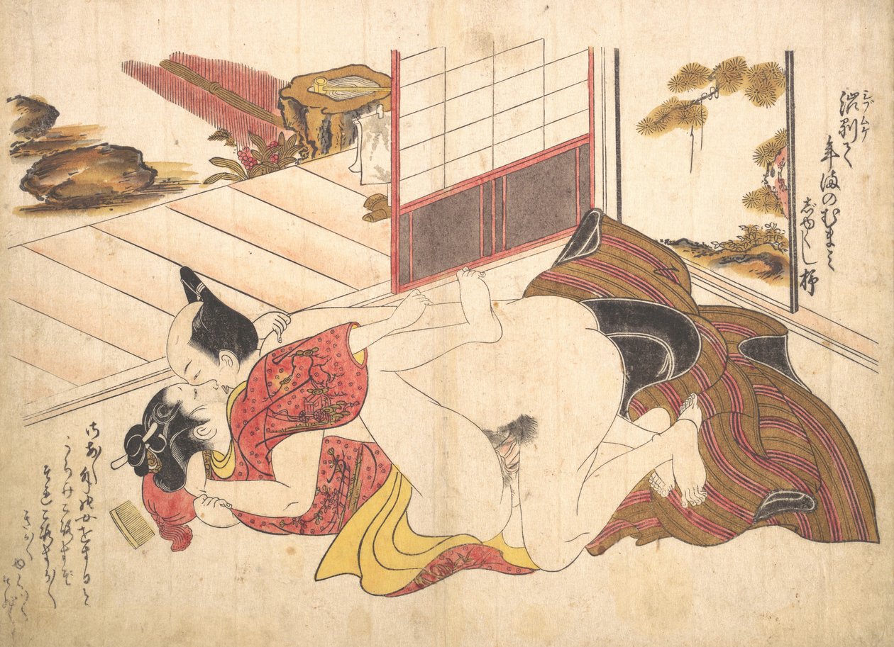 Ložnicová scéna, ca. 1739, ca. 1739. od Okumura Masanobu