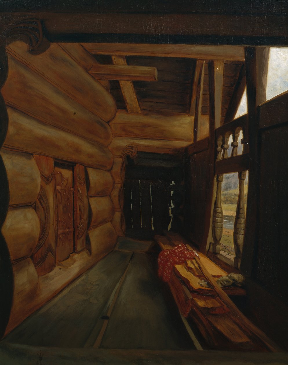 Setesdal Interior (olej na plátně) od Olaf Isaachsen