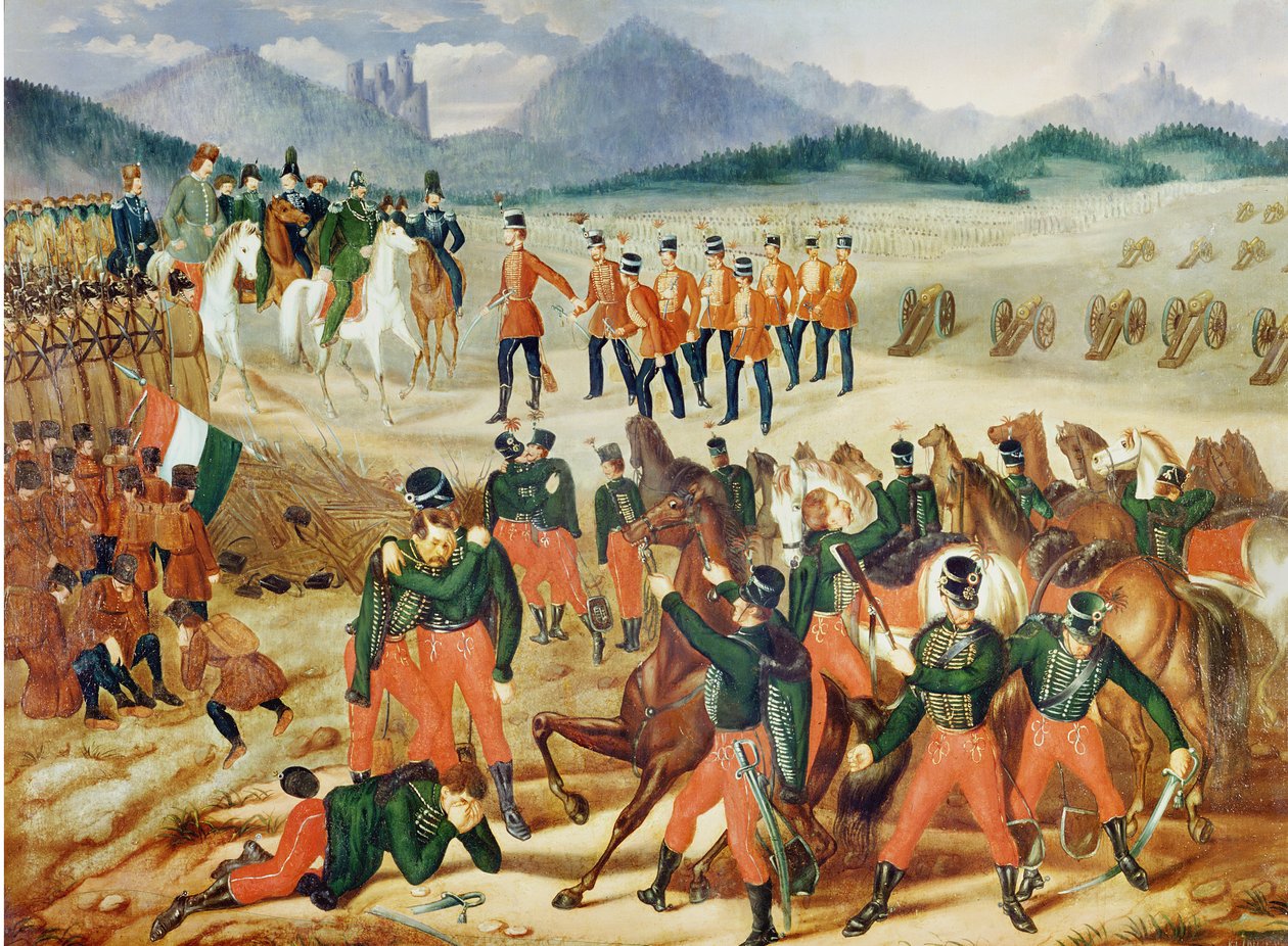 Porážka maďarských rebelů u Vilgosu 13. srpna 1849, 1850 od Olajfestmenye Klinovszki
