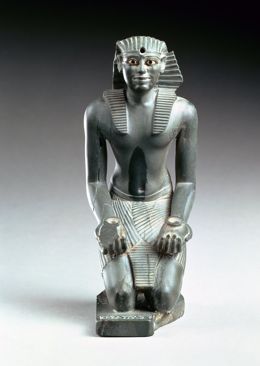 Klečící postava Pepi I (2289-2255 př.nl) (zelená břidlice) od Old Kingdom Egyptian