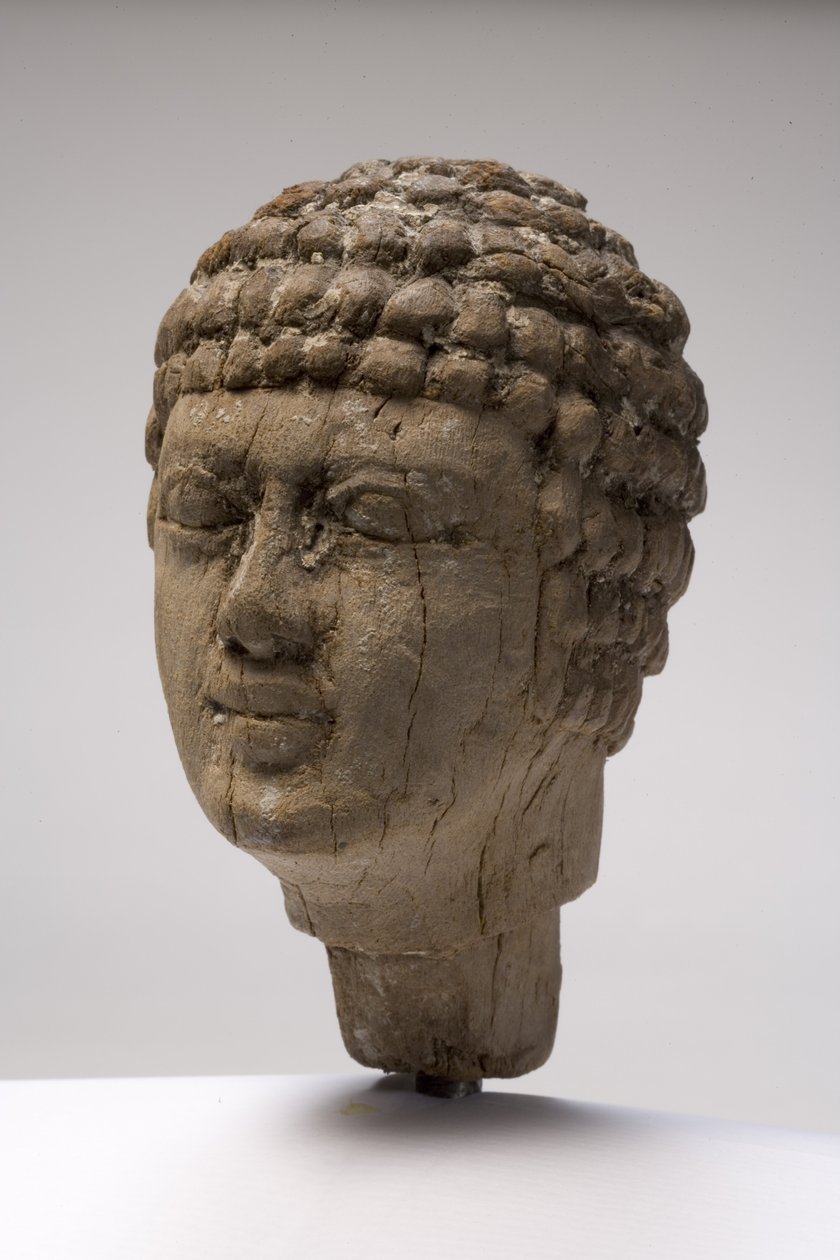 Hlava muže (dřevo) (viz také 249004-6) od Old Kingdom Egyptian