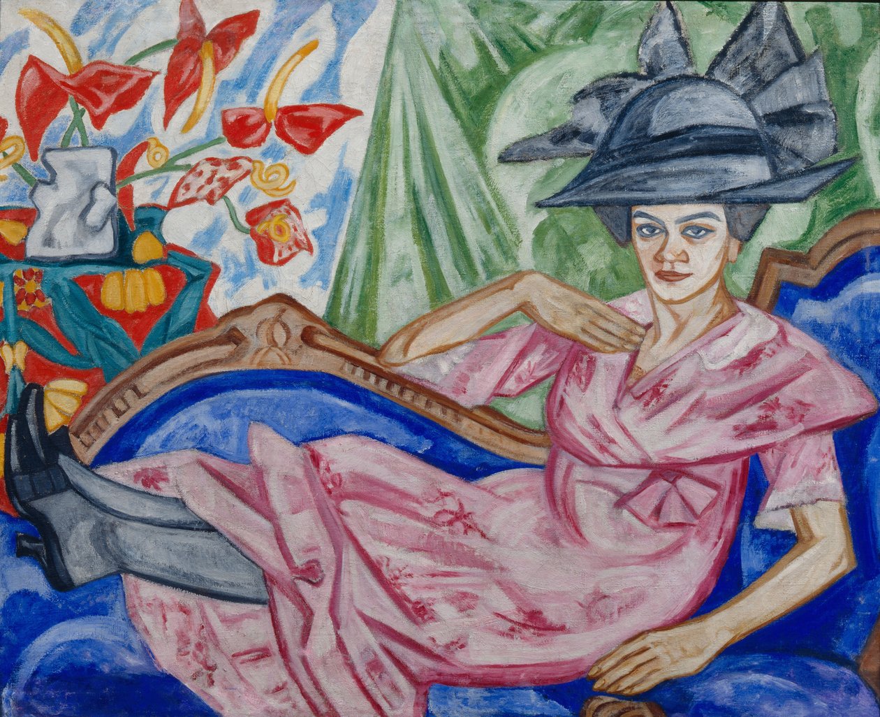 Portrét sestry umělců, 1912 od Olga Rozanova