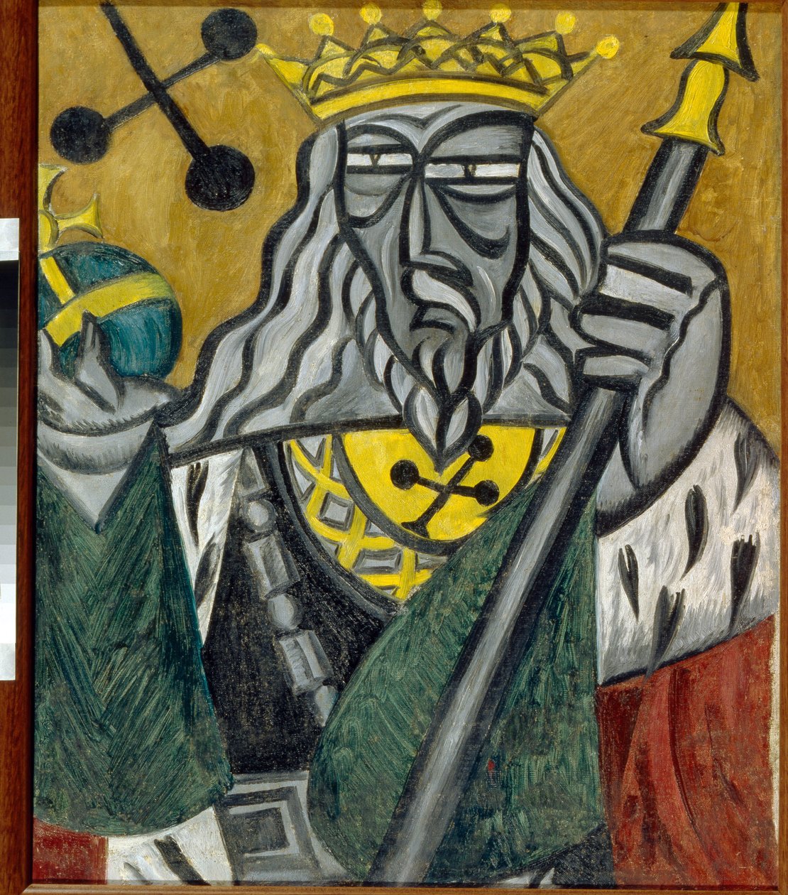 Král klubů - Obraz Olgy Vladimirovny Rozanové (1886-1918), olej na plátně (80,5x68 cm) od Olga Wladimirowna  Rosanowa