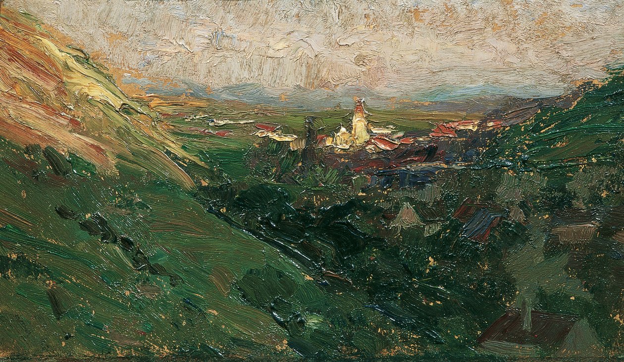 Pohled na vesnici Kahlenberg od Olga Wisinger Florian