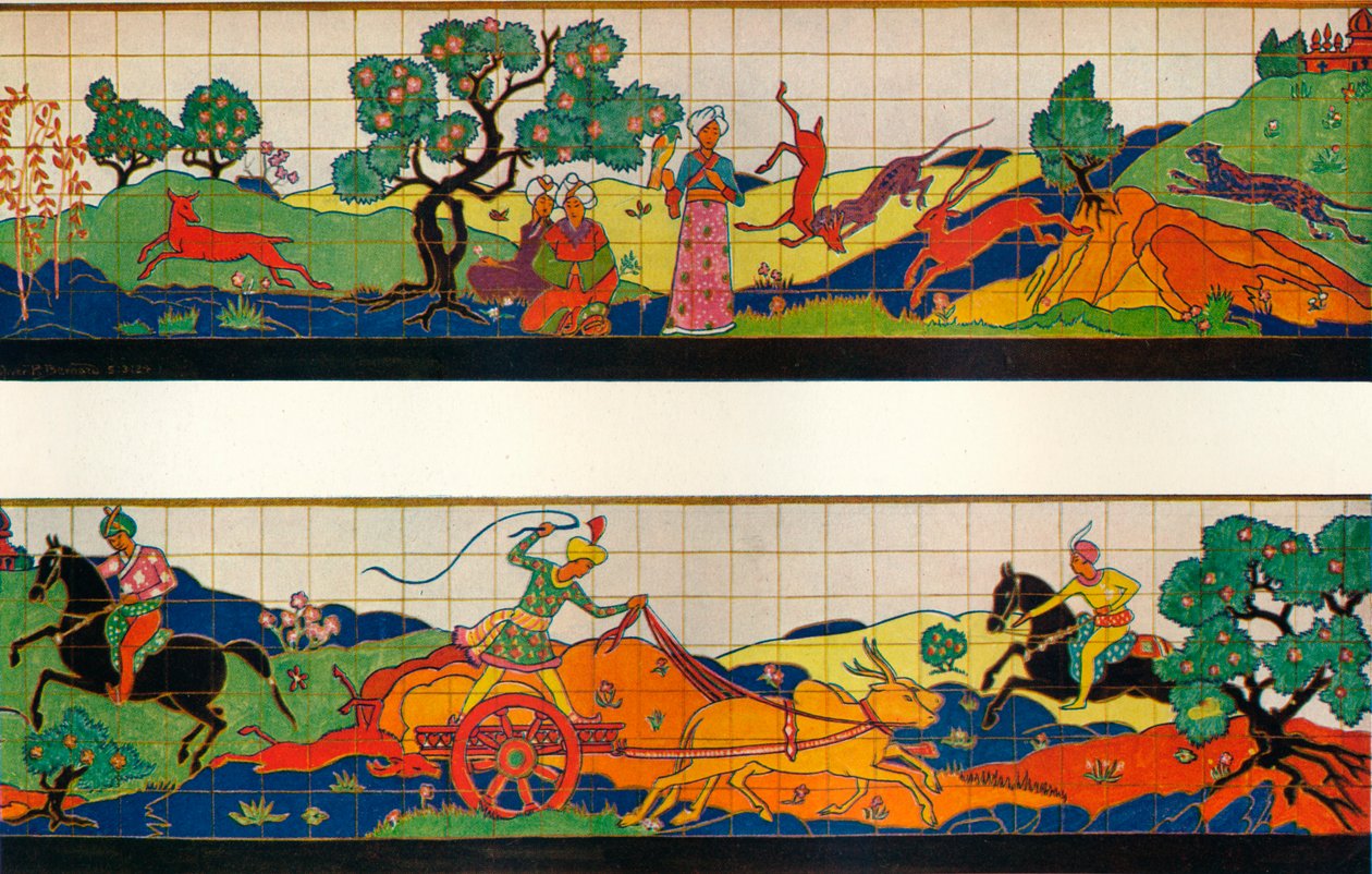 Britské impérium výstavní dekorace pro exteriér restaurace, c1924. od Oliver Percy Bernard