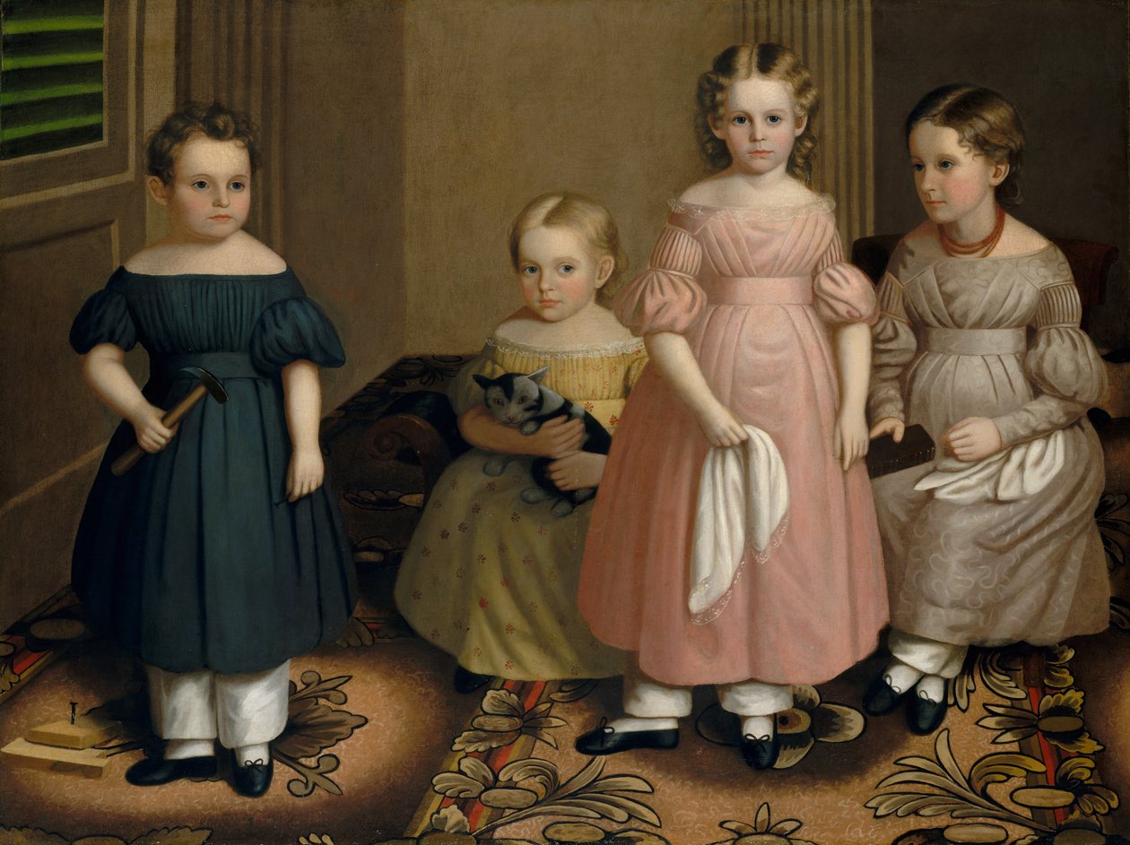 The Alling Children, ca. 1839. od Oliver Tarbell Eddy