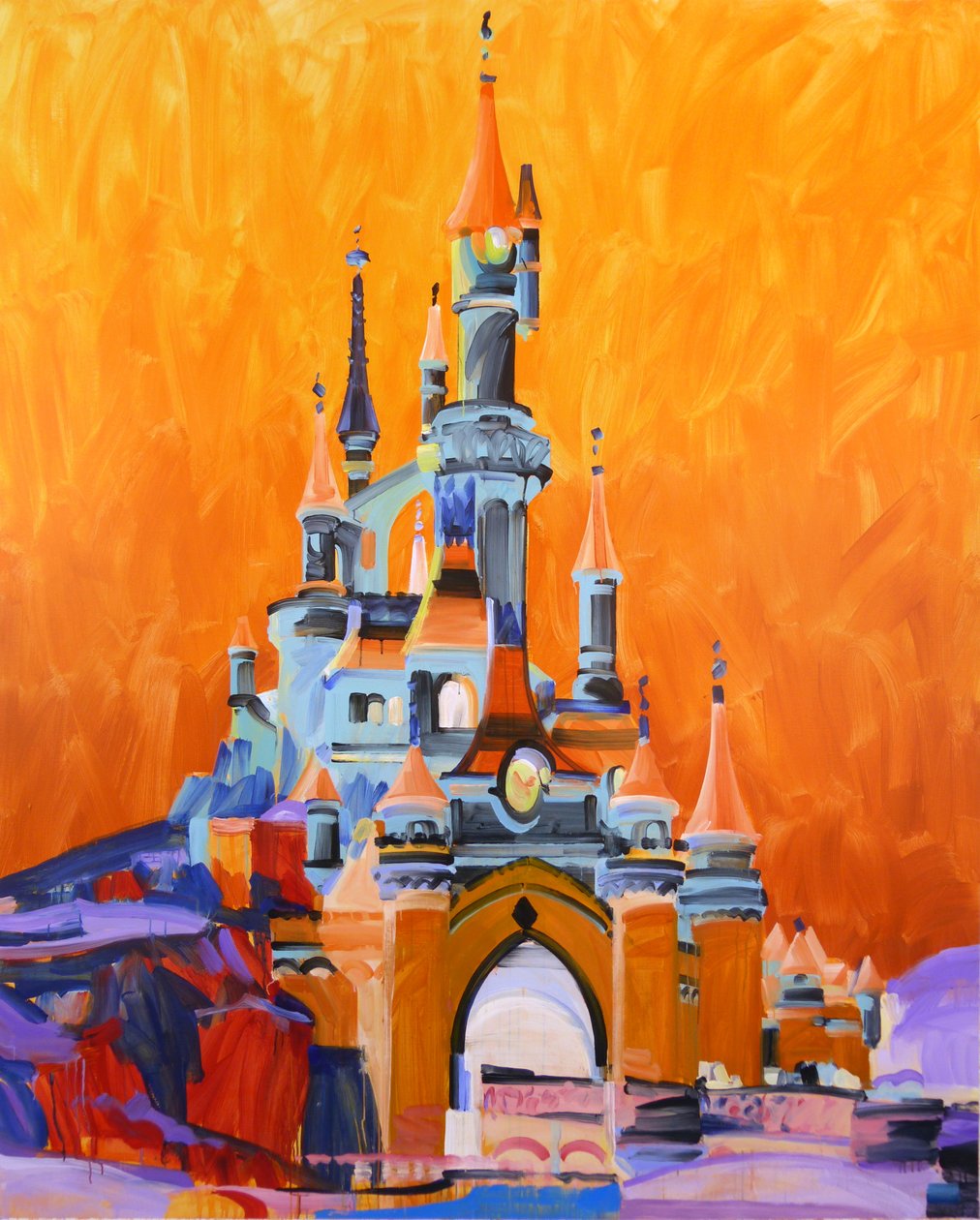 Castle of the beautiful, 2016 (akryl na plátně) od Olivier Morel